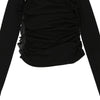 Dolce & Gabbana Sheer Long Sleeve Top - Medium Black Polyester