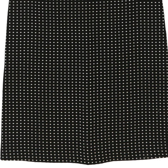 Cheap & Chic Moschino Polka Dot Midi Dress - Large Black & White Cotton