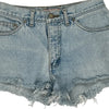 Frayed Hem Guess Denim Shorts - 28W UK 8 Light Wash Cotton