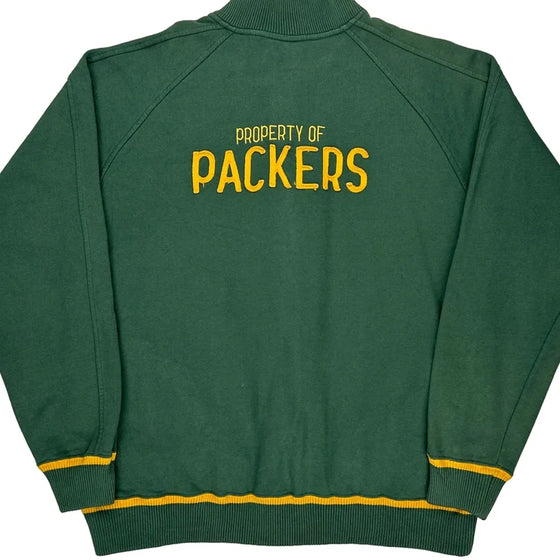 Packers Reebok Graphic Track Jacket - XL Green Cotton Blend