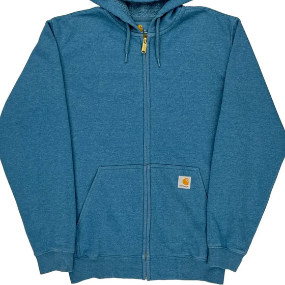 Carhartt Oversized Zip Up - Small Turquoise Cotton Blend