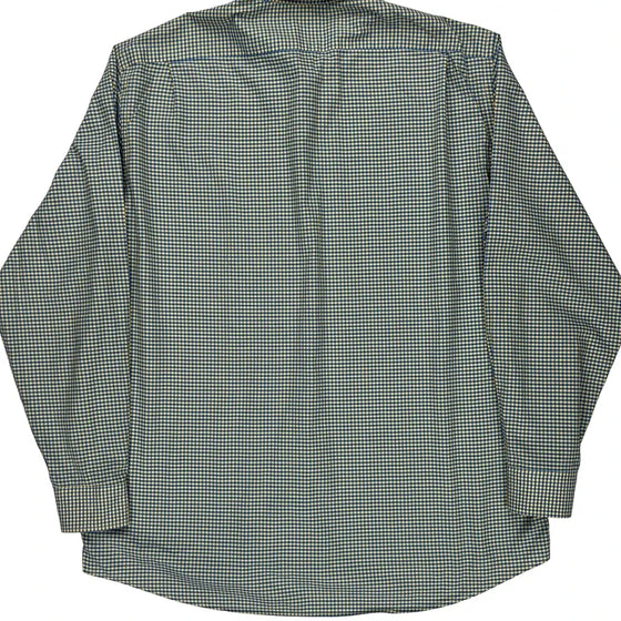 Lacoste Checked Shirt - Large Blue Cotton