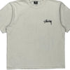 Dice Graphic Stussy T-Shirt - Large White Cotton