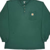 Carhartt Long Sleeve T-Shirt - XL Green Cotton