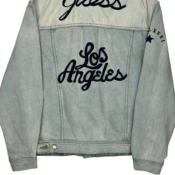 Los Angeles Guess Cropped Denim Jacket - No Size Light Wash Cotton