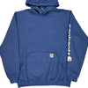 Carhartt Oversized Hoodie - Medium Blue Cotton Blend