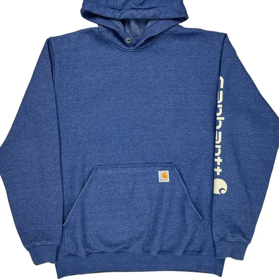 Carhartt Oversized Hoodie - Medium Blue Cotton Blend