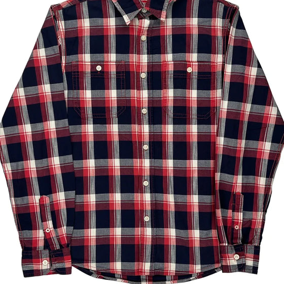 Wrangler Checked Shirt - Medium Red Cotton Blend