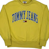 Tommy Jeans Graphic Sweatshirt - Medium Yellow Cotton