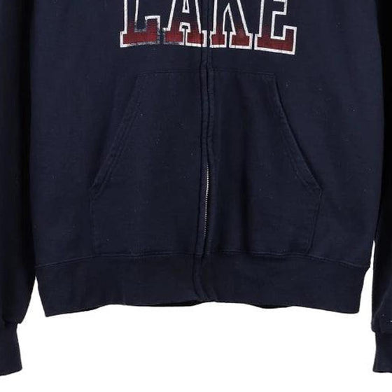 Vintage navy Bay Lake Minnesota Champion Hoodie - mens medium