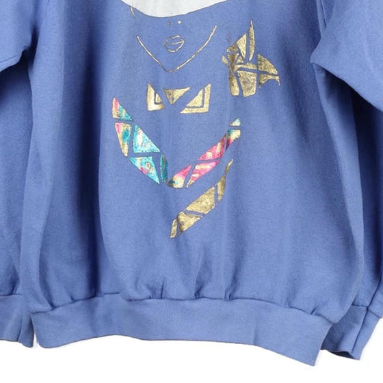 Vintage blue Fruit Of The Loom Sweatshirt - womens x-large