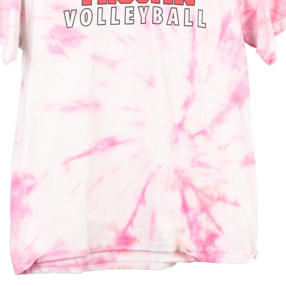 Vintage pink Trojan Volleyball Port & Company T-Shirt - mens medium