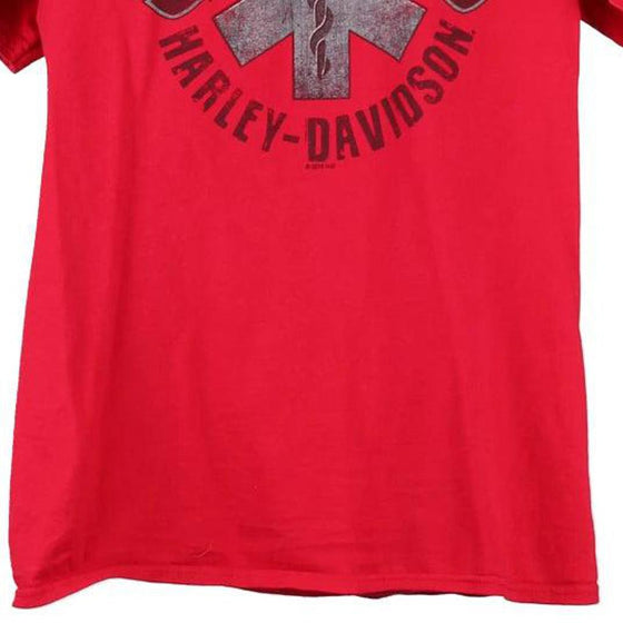 Vintage red First Responder Harley Davidson T-Shirt - mens small