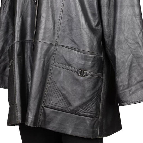 Vintage black Nuomeier Leather Jacket - womens xxx-large