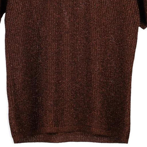 Vintage brown Griffe Tricot Rollneck - womens medium