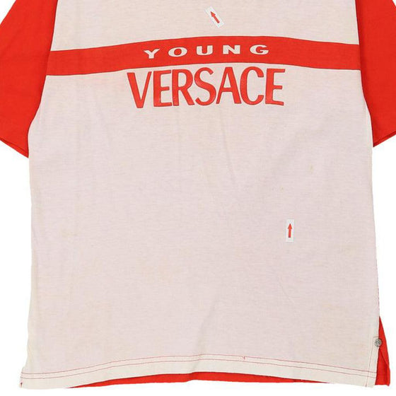 14 Years Versace Spellout T-Shirt - Medium Red Cotton