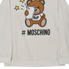 14 Years Moschino Graphic Sweatshirt - Medium White Cotton