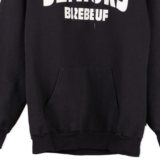 Seniors Brebeuf Champion Hoodie - Small Black Cotton Blend - Thrifted.com