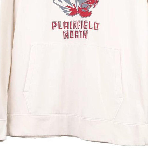 Vintage white Plainfield North Tiger's Under Armour Hoodie - mens medium