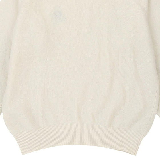 Iceberg Jc De Castelbajac Embroidered Jumper - Large Cream Wool