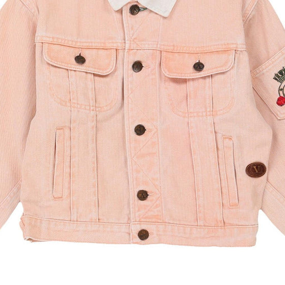 Age 8 Valentino Denim Jacket - Small Pink Cotton