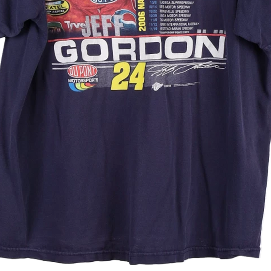 Jeff Gordon Winners Circle Nascar T-Shirt - 2XL Navy Cotton