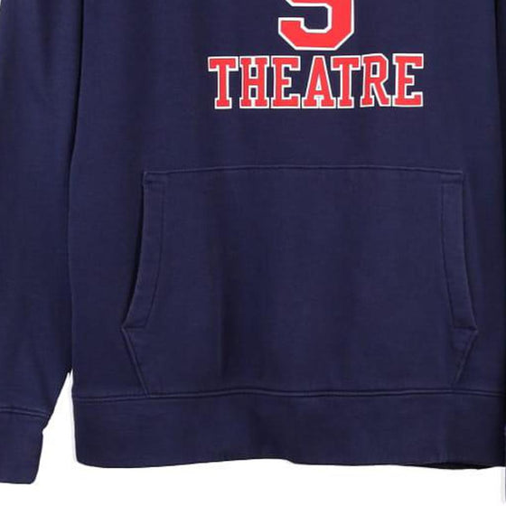 Stepinac Theatre Under Armour Hoodie - Large Blue Cotton Blend - Thrifted.com