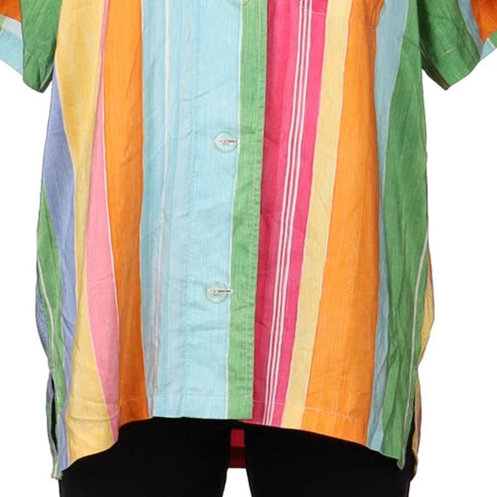 Vintage multicoloured Benetton Short Sleeve Shirt - womens x-large