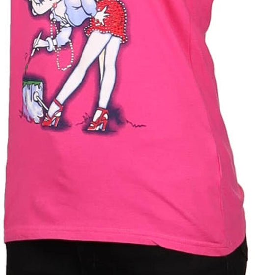 Vintage pink Betty Boop T-Shirt - womens medium