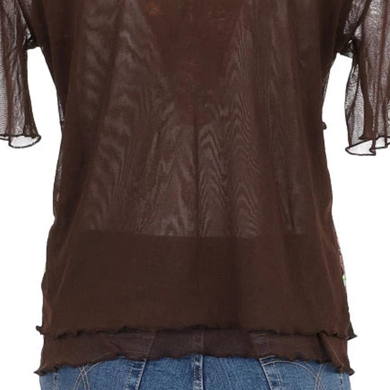 Vintage brown Unbranded Mesh Top - womens large