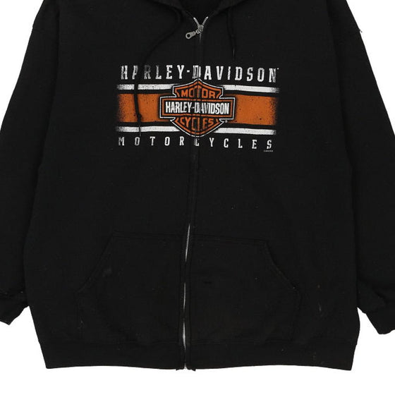 Vintage black Oconomowoc WI Harley Davidson Hoodie - mens xx-large