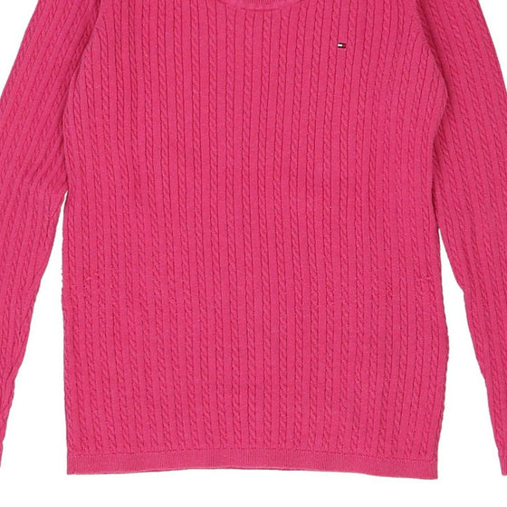 Vintage pink Tommy Hilfiger Jumper - womens medium