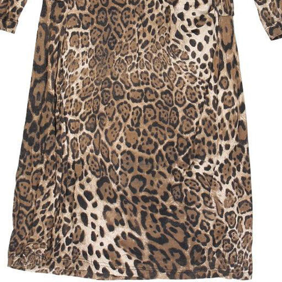 P.A.S.J.S. Animal print Midi Dress - Medium Brown Viscose - Thrifted.com