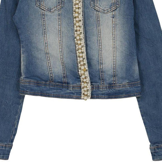 Fashion Classic Jeans Denim Jacket - XS Blue Cotton Blend - Thrifted.com