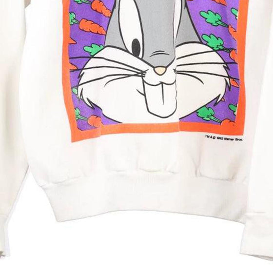 Vintage white Bugs Bunny Ubi Sweatshirt - mens large