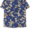 Vintage blue Retreat Hawaiian Shirt - mens small