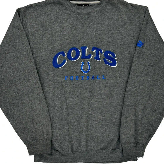 Colts Football Puma Graphic Sweatshirt - Large Grey Cotton Blend