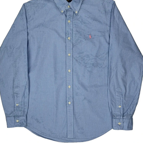 Ralph Lauren Checked Shirt - Large Blue Cotton