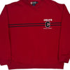 Chaps Ralph Lauren Spellout Sweatshirt - Large Red Cotton Blend