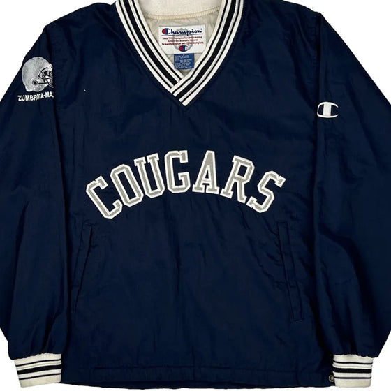 Cougars Champion Graphic Windbreaker - Small Navy Nylon