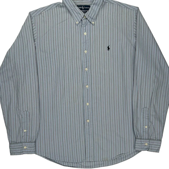 Ralph Lauren Striped Shirt - 2XL Blue Cotton