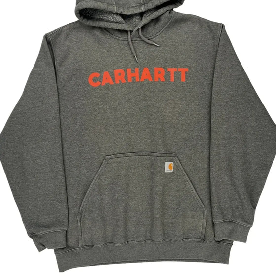 Loose Fit Carhartt Oversized Hoodie - XL Grey Cotton Blend