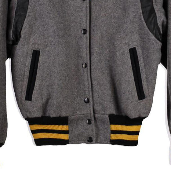 Gracelyn Fordham Varsity Jacket - Small Grey Wool Blend - Thrifted.com