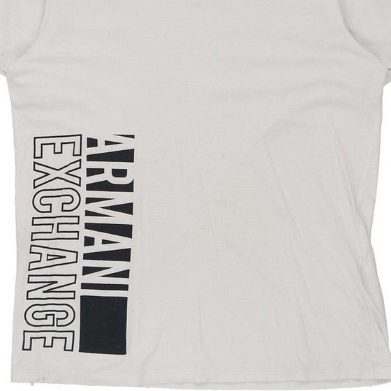 Vintage white Armani Exchange T-Shirt - mens medium