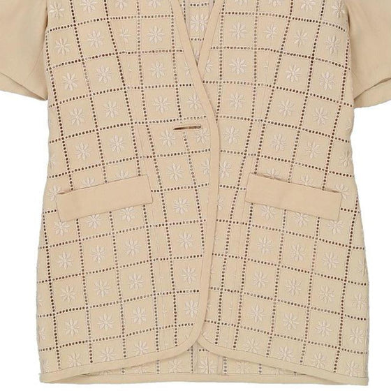 Gai Mattiolo Checked Jacket - Large Beige Cotton