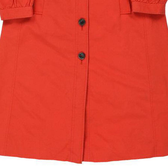 Aquascutum Trench Coat - Small Red Cotton Blend