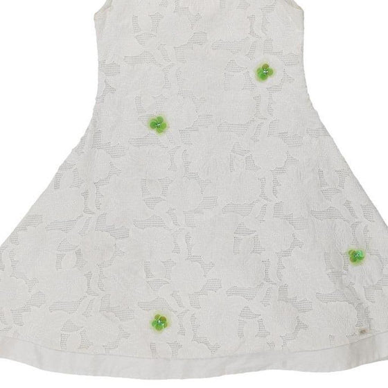 Age 13-14 Gianfranco Ferre Lace A-Line Dress - Large White Polyester