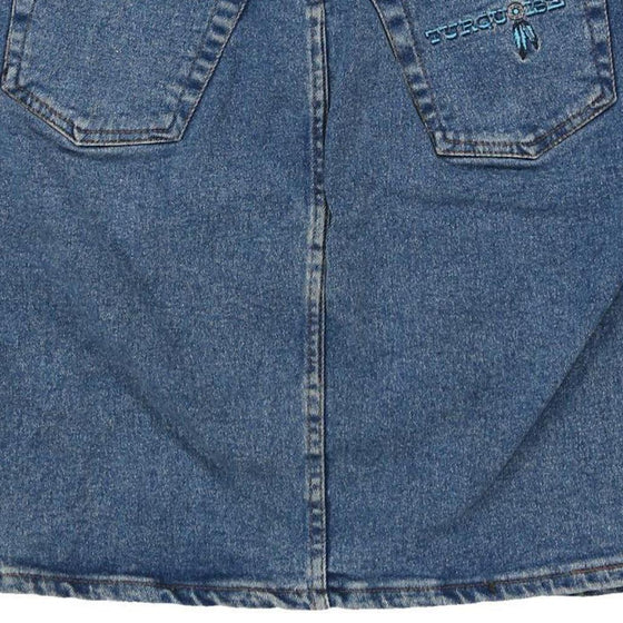 Vintage blue Turquoise Denim Skirt - womens 28" waist