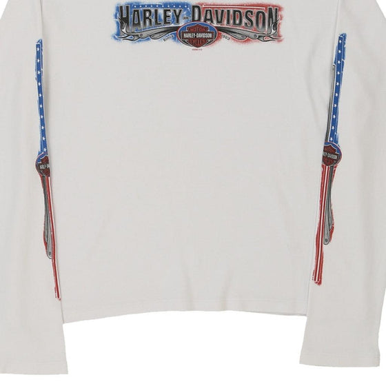 Vintage white Harley Davidson Long Sleeve T-Shirt - womens large