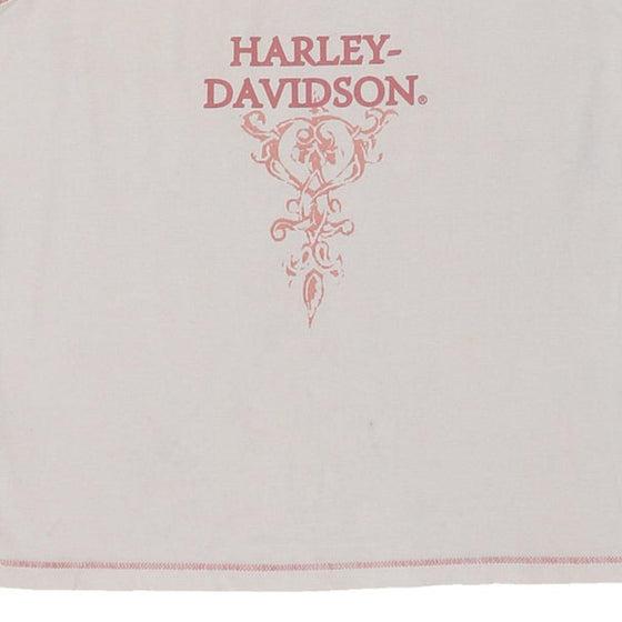 Vintage white Harley Davidson Vest - womens medium